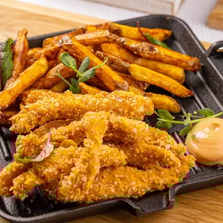 Chicken Tender Basket and fries
